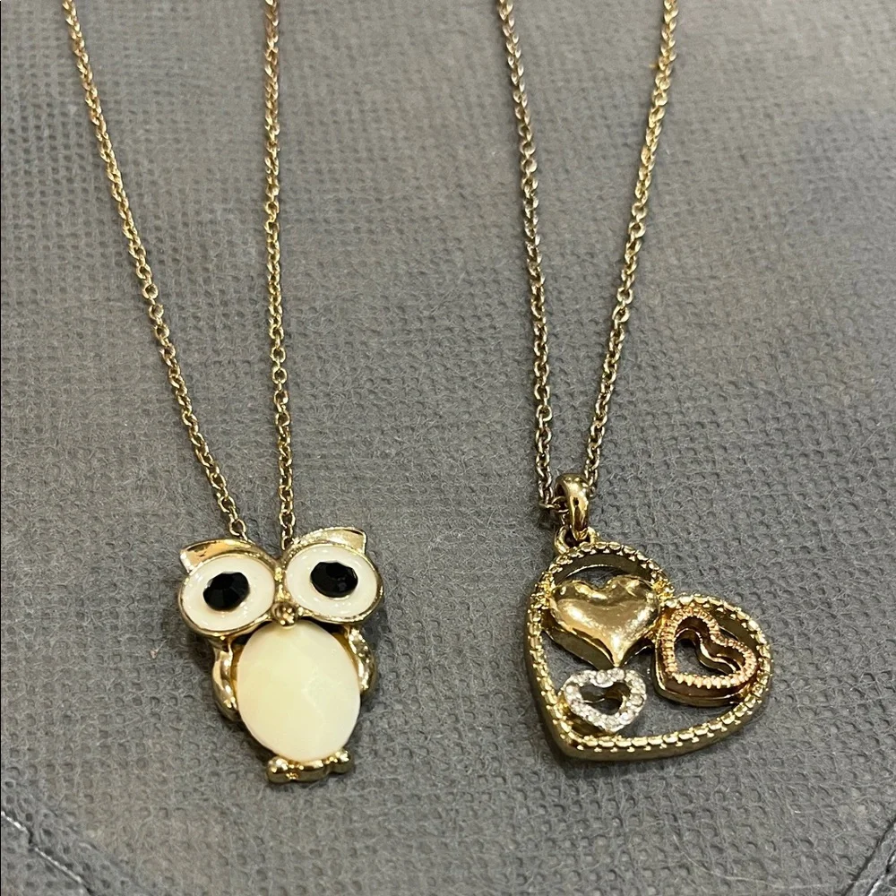 OWL & HEART Necklaces 🩶